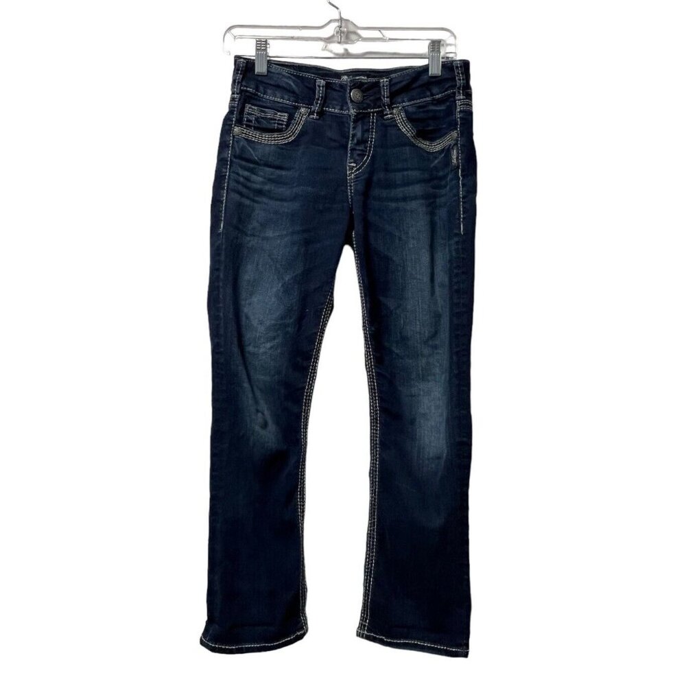 Silver Jeans Suki Capri Denim Cropped Jeans Size W26 Stretch Preppy City‎ Party
